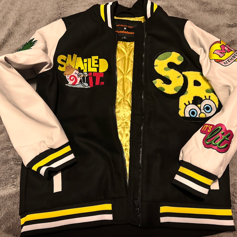 Fashion Nova SpongeBob Varsity jacket